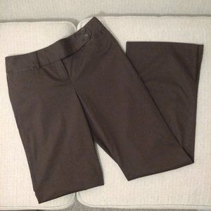Loft Chocolate Brown Side Slits Wide Leg Dress Pants Ann Pants